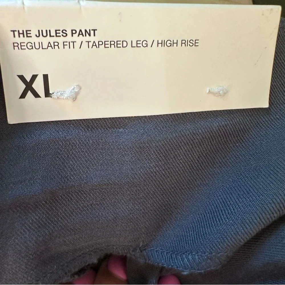 ZARA Woman’s Jules High Rise Tapered Leg Trousers with Belt and Pockets Size XL